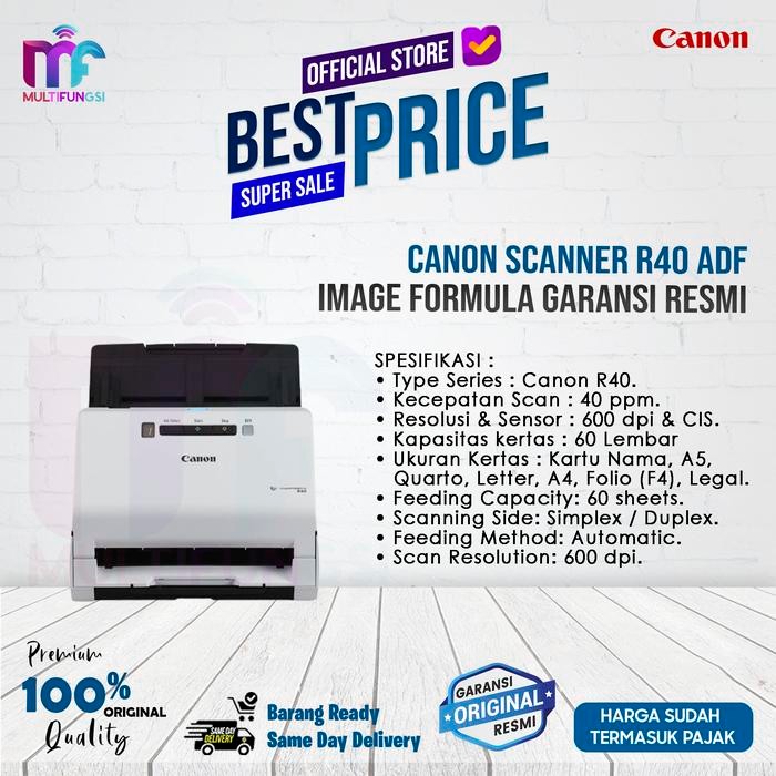 Stok Baru Canon Scanner R40 ADF Image Formula Garansi Resmi