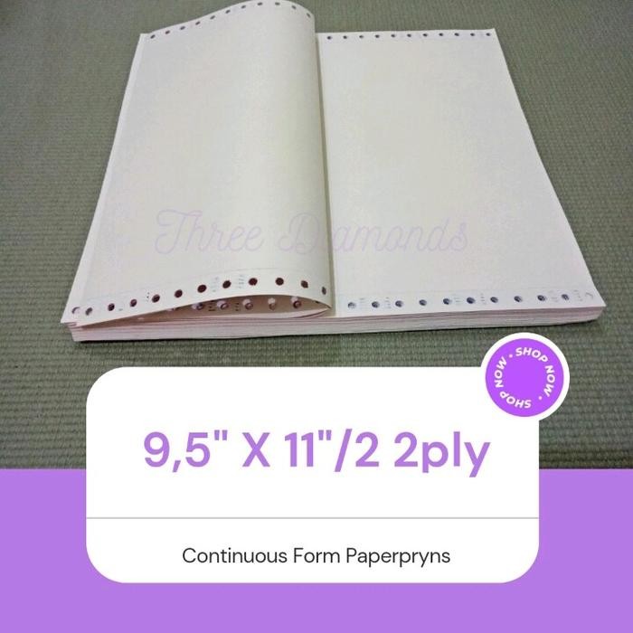 

(20 Lembar 2ply ) 9.5 x 11/2 2ply Kertas Continuous Form Invoice / Surat Jalan / Faktur / Nota Paper