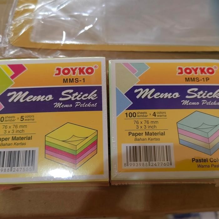 

sticky note memo stick joyco MMS-1 76x76 warna warni