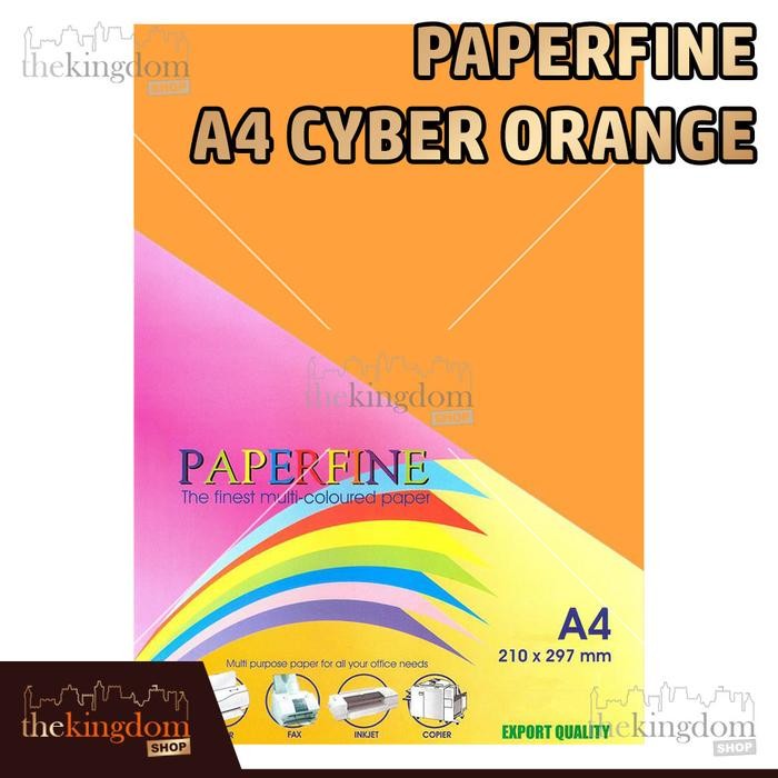 

Paperfine Kertas HVS Warna A4 Cyber Orange Oren Orens / Isi 500 Lembar 371