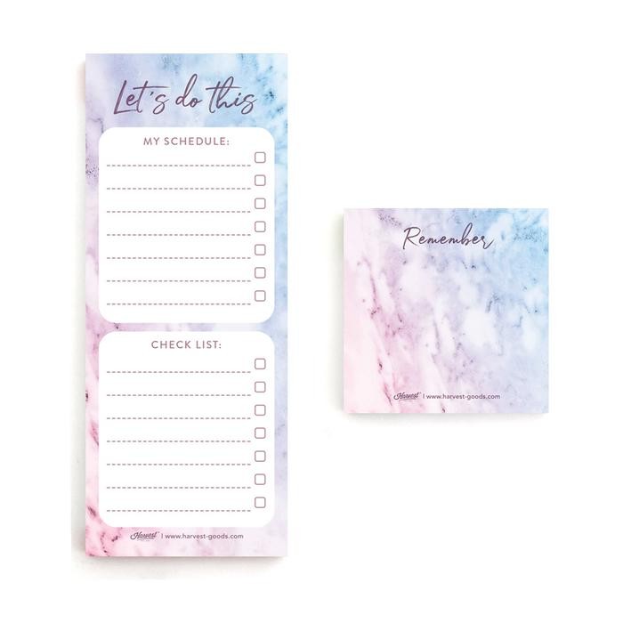 

To Do List / Memo Harvest Daily Essential Blooming - Blue Pink