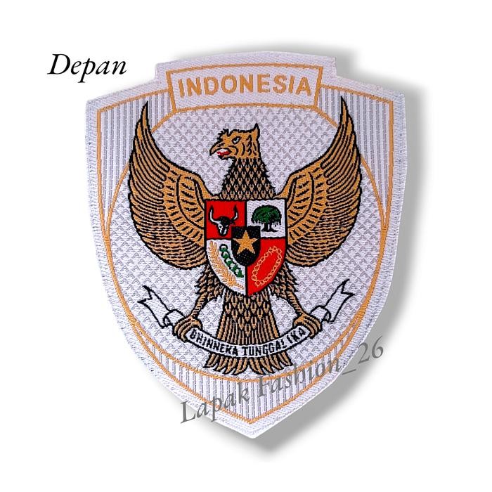 Logo Patch Woven / Emblem Club Bola Timnas Garuda Putih