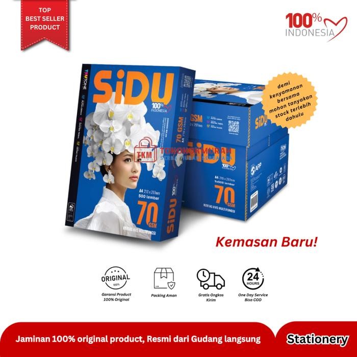 

KERTAS HVS Sidu A4 70 Gr / Rim