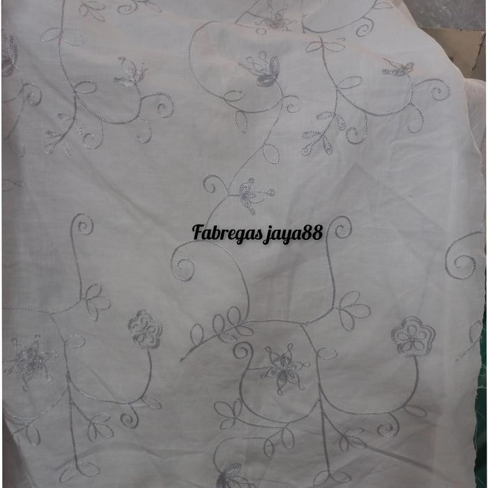 

kain pure linen bordir 100% italy