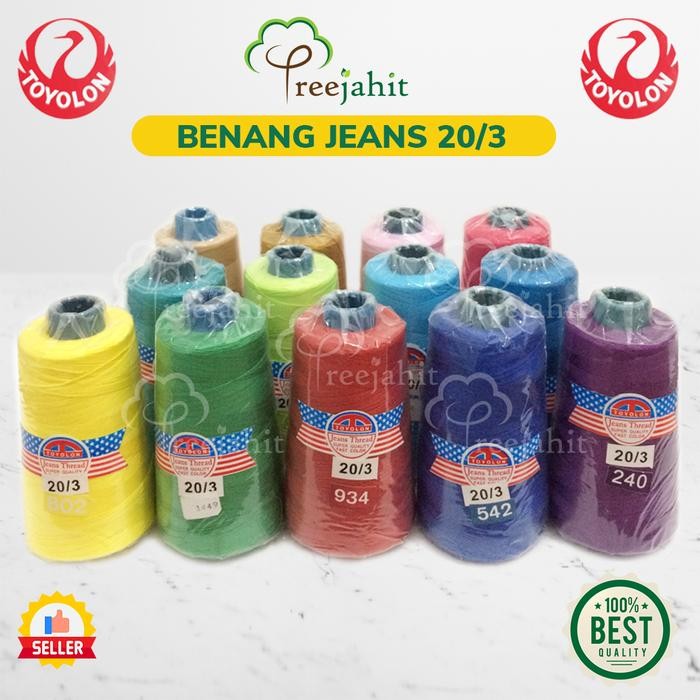 Toyolon Benang Jahit Jeans 20/3 2000Y per Pcs