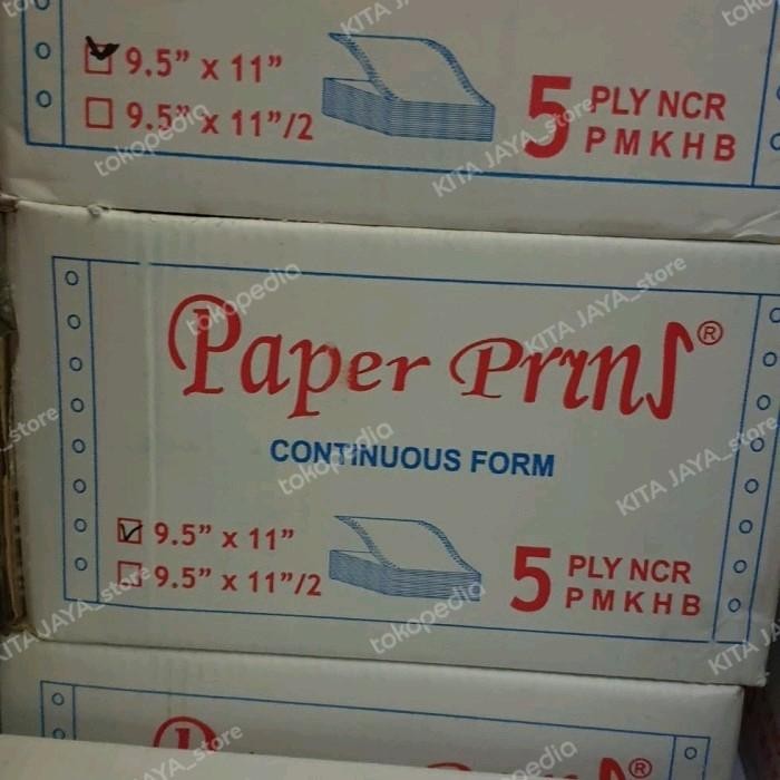 

Continous form 5 ply 9,511 Paper prins