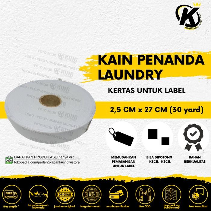 

Kain Penanda Roll Pita Laundry Label Pita Tafetta 20 mm
