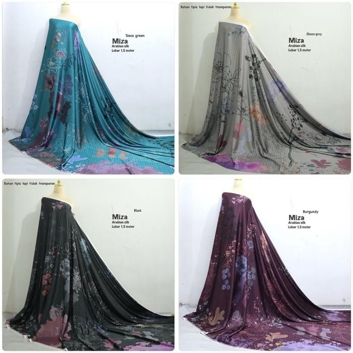

Bahan Arabian Silk Miza Kain meteran COD Motif bunga abstrak