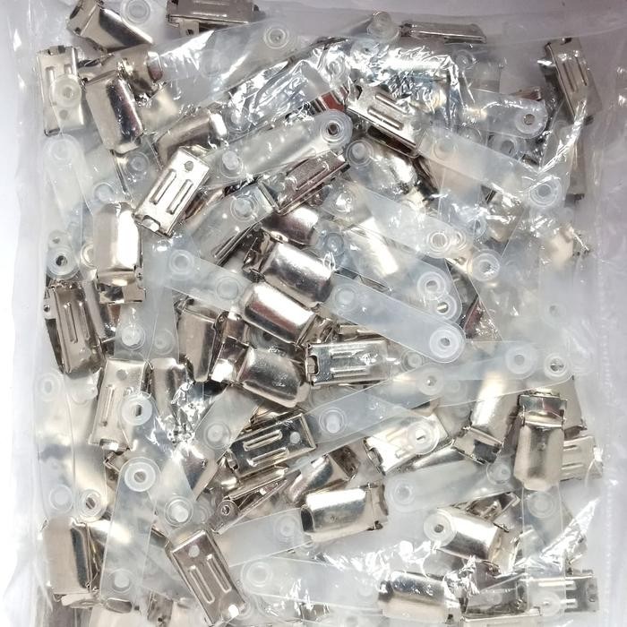 

JEPIT KERANG BESI/KAITAN TALI ID/JEPITAN ID CARD/HARGA 1 PACK/ID CARD