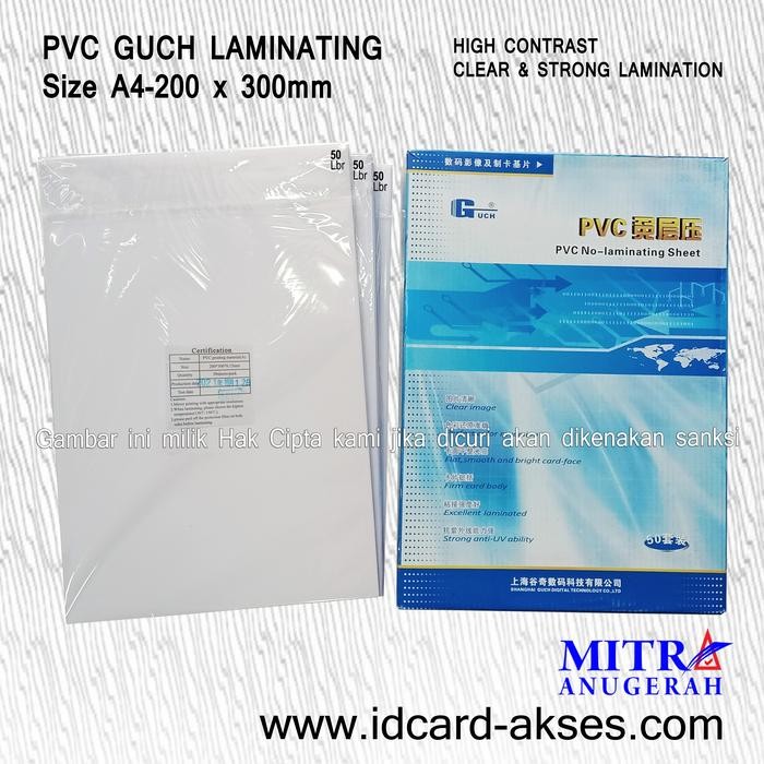 

KERTAS PVC BAHAN ID CARD INSTANT GUCH A4 - PRINT LASER / NON LASER