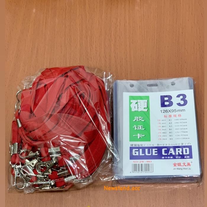 

Bundling 20 Pcs ID card B3+ 20 Pcs Tali ID card Kait 1 cm