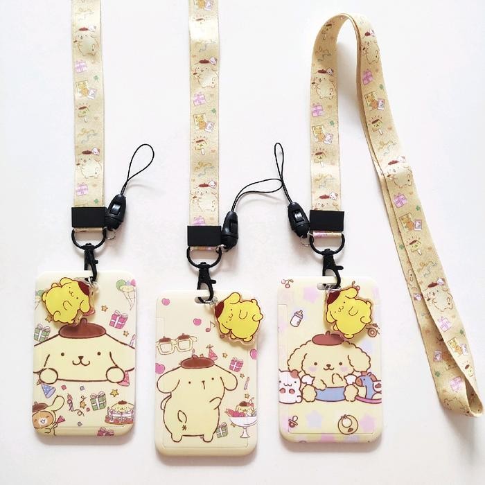 

ID Card Holder Name Tag Lanyard Kalung Kartu Lucu Cute Pompompurin Sanrio Tali