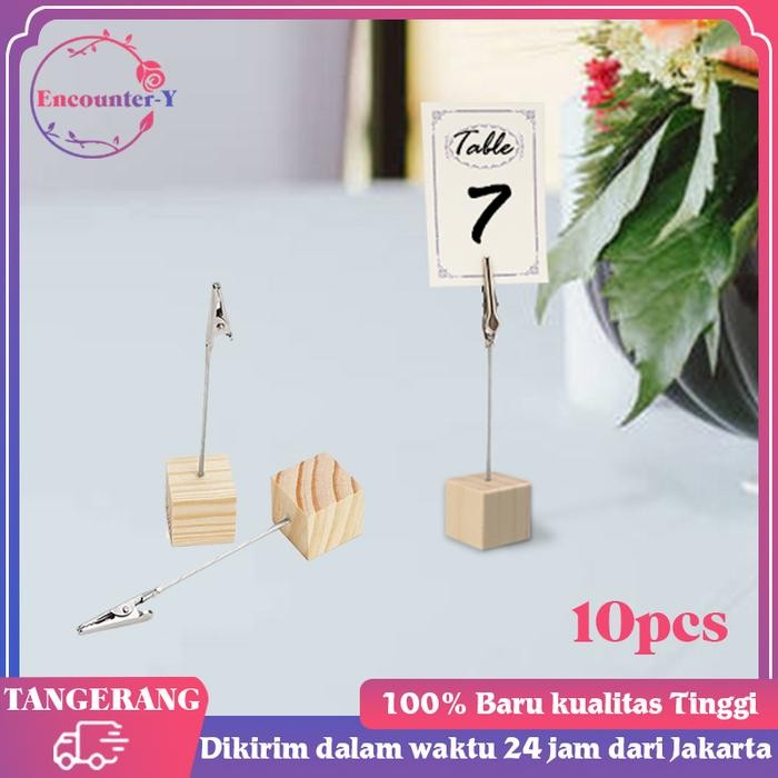 

Price Tag Kayu 10pcs Tatakan Holder Foto Price Tag Photo Card Holder