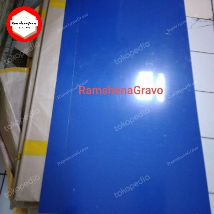 

gravoply biru/bahan name tag/laser/router/60x120cm tebal 1.5mm
