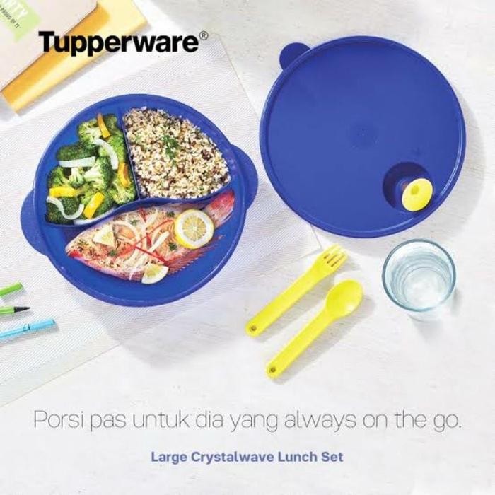 tupperware large crystalwave lunch set kotak bekal makan