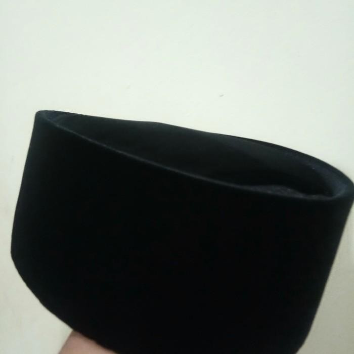 peci hitam songkok pendek tinggi 6 cm