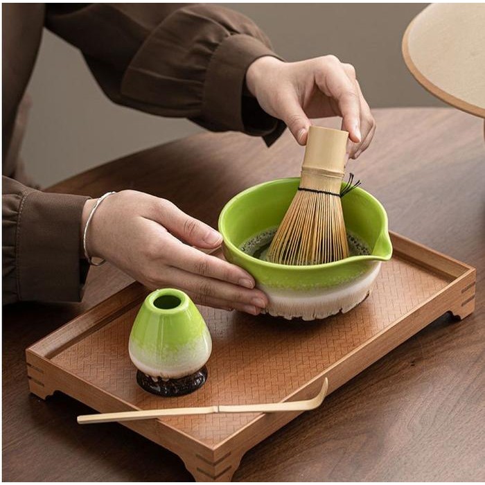 Seduh Pertama - Matcha Tea Set 5 in 1 Keramik Gaya Jepang Aesthetic