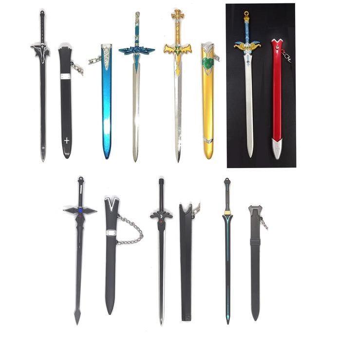 GANTUNGAN KUNCI KEYCHAIN PEDANG 22 CM SWORD ART ONLINE EUGEO BLUE ROSE KODE 603