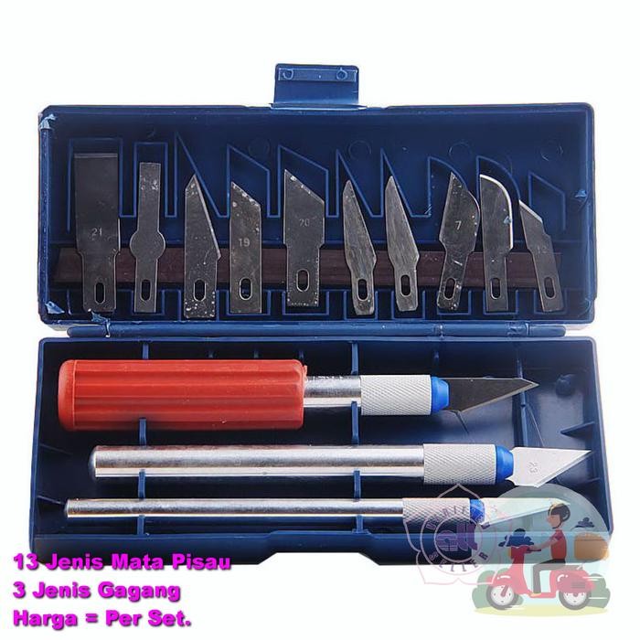 

KNIFEZER SET PISAU UKIR SENI 13 IN 1 CRAFTING KNIFE 3 HANDLE BESI KUAT KODE 1453