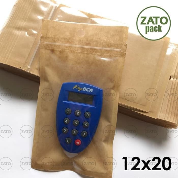 

12X20 CM 100 PCS PLASTIK KLIP KRAFT MIX CLEAR ZIPLOCK COKLAT BROWN BUNGKUS KEMASAN PACKAGING