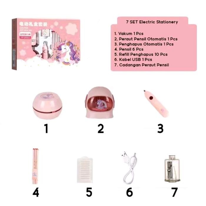 

Stationery Set Alat Tulis Elektrik / Serutan Otomatis Dan Alat Vakum