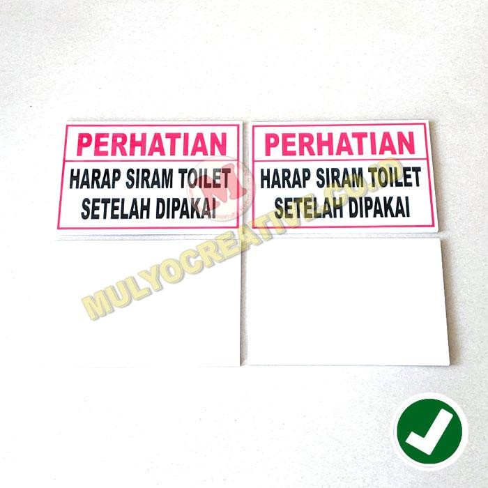 

Papan Sign Akrilik Papan Perhatian Harap Siram Toilet PREMIUM