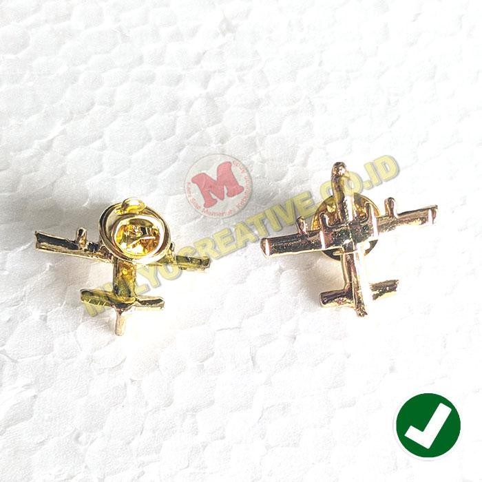Pin Miniatur Pesawat Hercules - Pin Pesawat Bahan Logam Kuningan PREMIUM