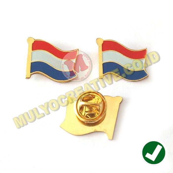 

Pin Bros Bendera Negara Belanda Flag Pin Belanda Bahan Kuningan PREMIUM