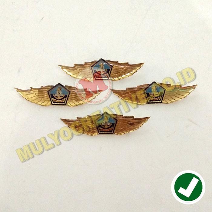 Wing Brevet Fiber Logo Saka Bahari Pramuka Bahan Logam Kuningan PREMIUM