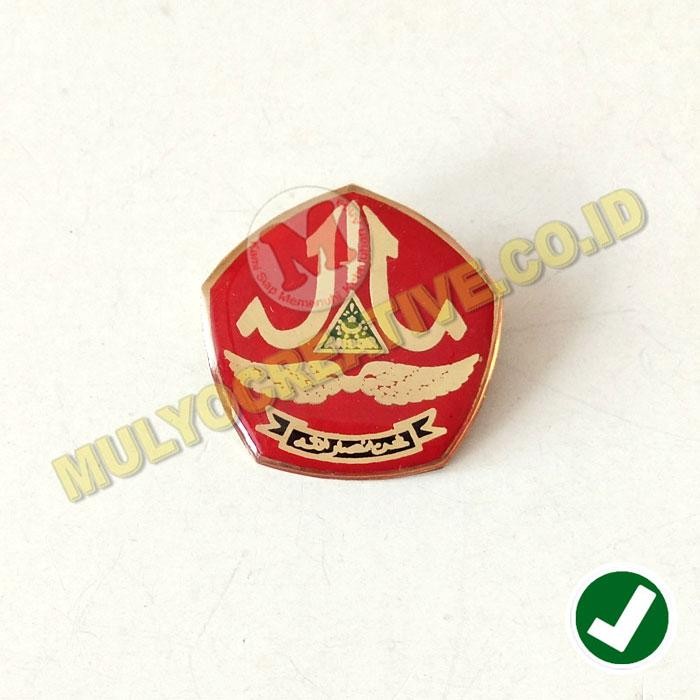 Pin Banser Ansor Merah - Pin Banser Bahan Logam Kuningan PREMIUM