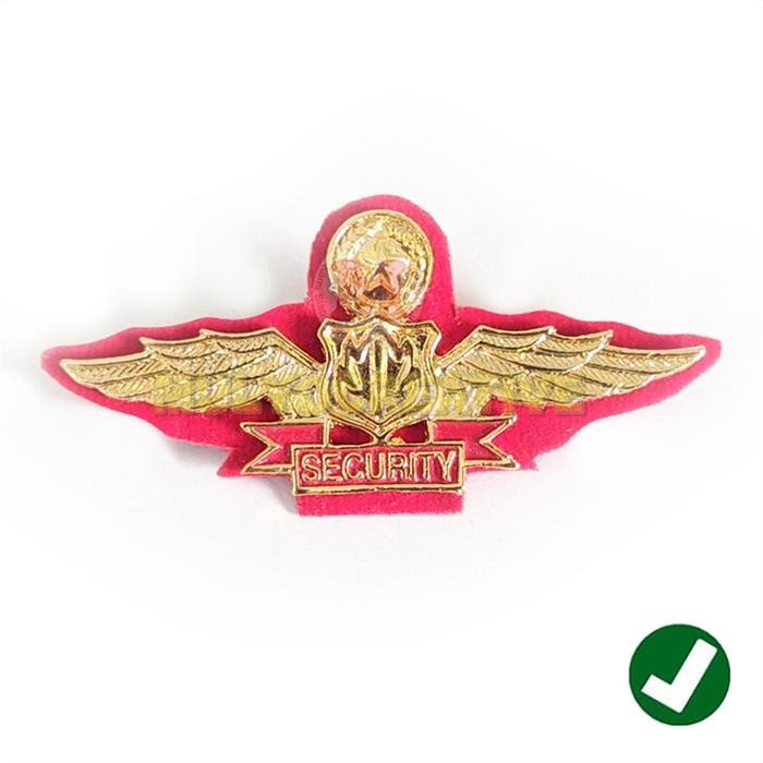 

Wing Satpam - Brevet Wing Security Logam Kuningan PREMIUM