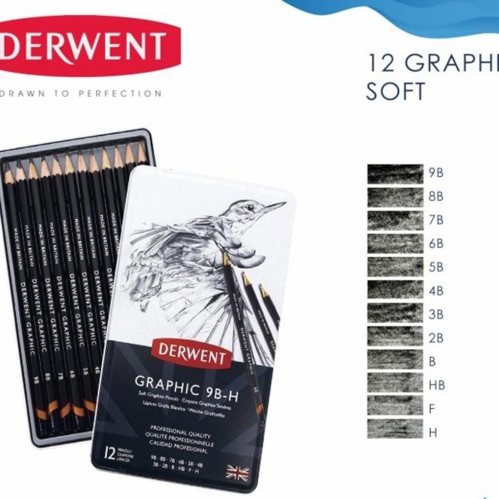 

Derwent Graphic Pencil 12 Pcs 9B - H
