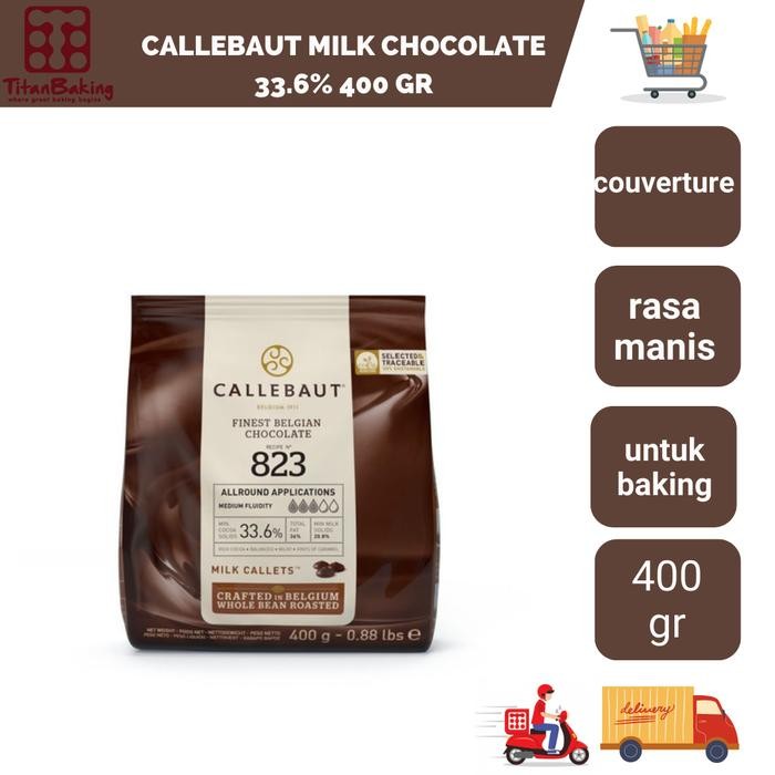 

NEW! CALLEBAUT MILK CHOCOLATE 33.6% 400 / COUVERTURE