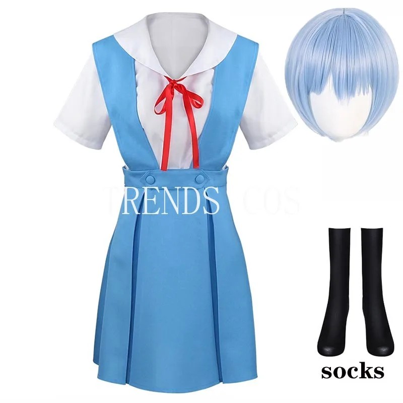 Rei / Asuka Cosplay Anime Cosplay Women Rei / Asuka Costume Rei School Uniform Women Cosplay Costume