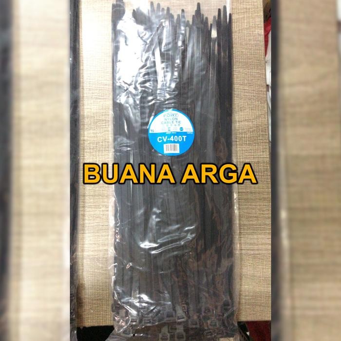 

DISKON Kabel Ties Fort 400T 400 x 7.6mm Cable Tie panjang 40cm Hitam / Putih READY STOCK