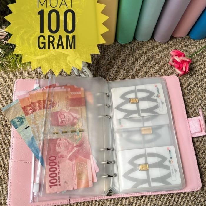 

ORIGINAL Binder LOGAM MULIA A6 6 Ring / Album Koleksi Emas Antam Motif Polos READY STOCK