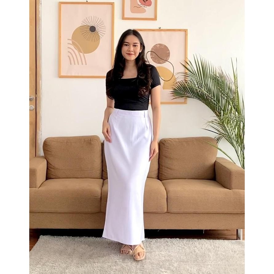 Rok Panjang Span Jumbo, Rok Kerja Hitam, Rok Kerja Panjang