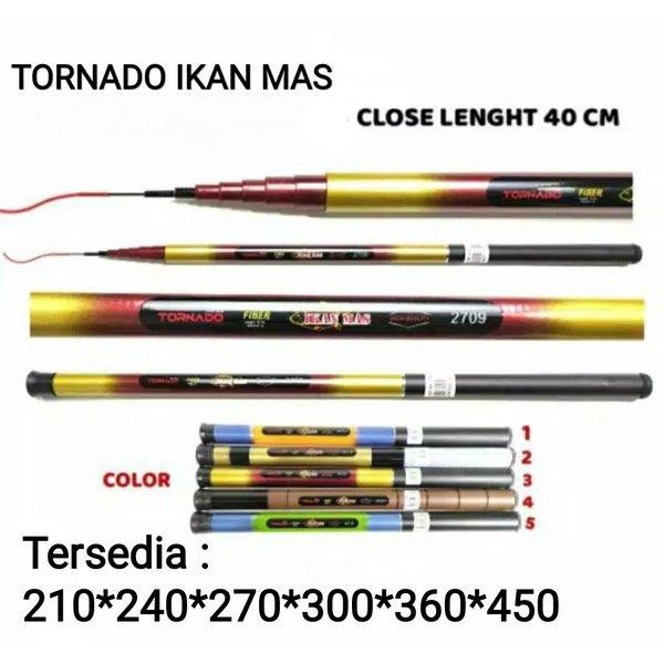 Joran Tegek Tornado Ikan Mas Ruas Pendek 40Cm