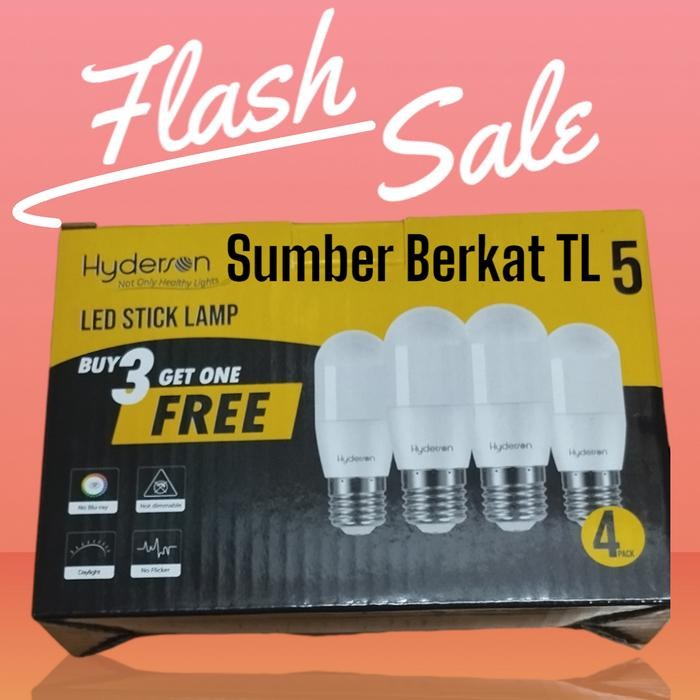 Lampu Led Stick Hyderson Stik 5 Watt 5W 5W Berkualitas Beli 3 Gratis 1