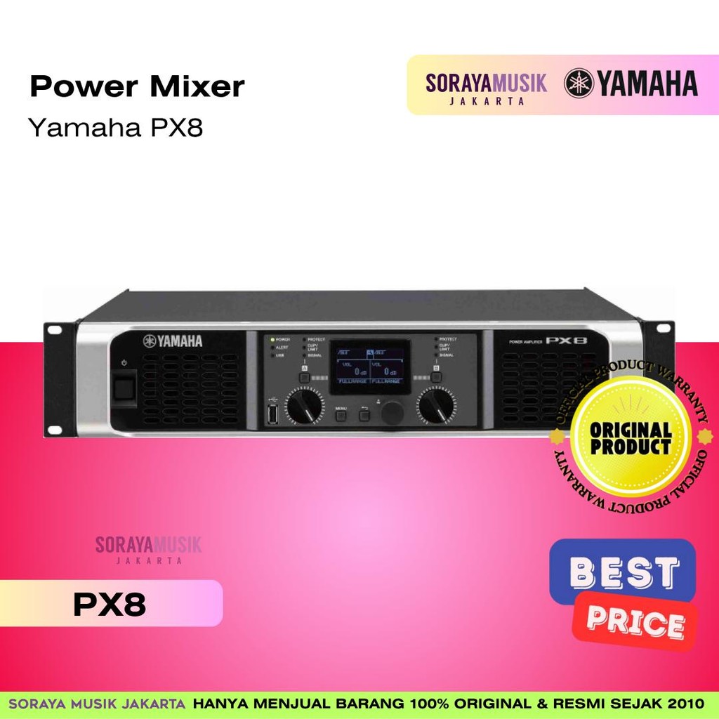 Yamaha PX8 – 2‑Channel Powered Mixer | Power Mixer |Original Produk | Garansi Resmi