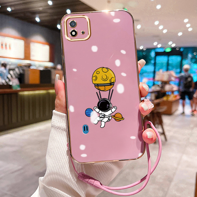 Casing Hp Untuk Realme C20 C20A C11 2021 C11 2020 Case Casing Astronot ruang angkasa HP Cesing Silik