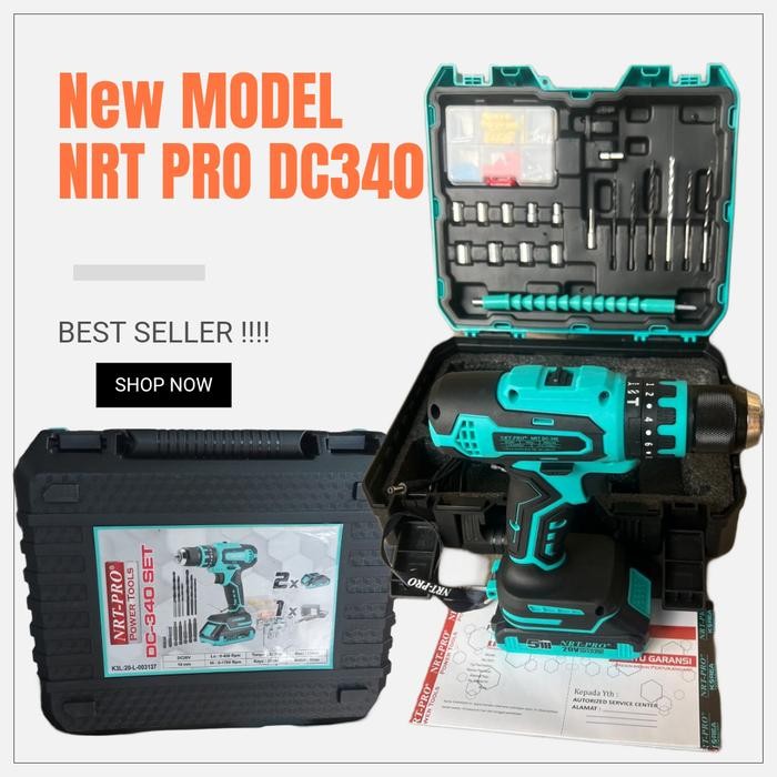 Cordless Impact Drill 20V Nrt-Pro Dc-340 Termurah Versi Baru