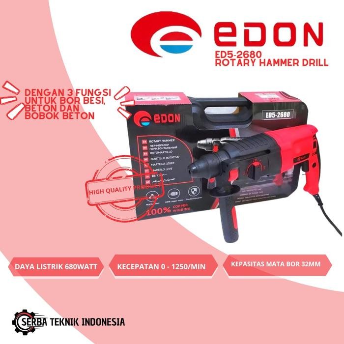 Mesin Bobok Tembok Beton Mesin Bor Hammer Rotary Hammer Edon Ed5-2680