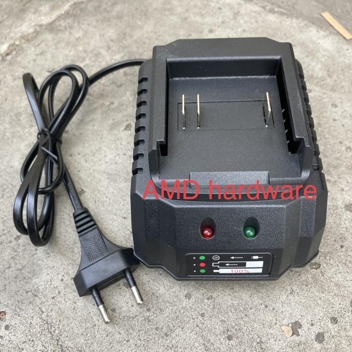 Charger Casan Baterai Cordless Bor Impact Wrench Kabel Cas Nagawa 21V