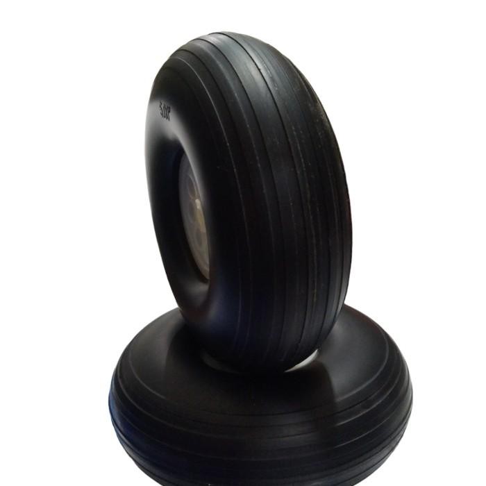 (Expert) Rc Plane Roda Pesawat karet Rubber wheel 5inch 127mm