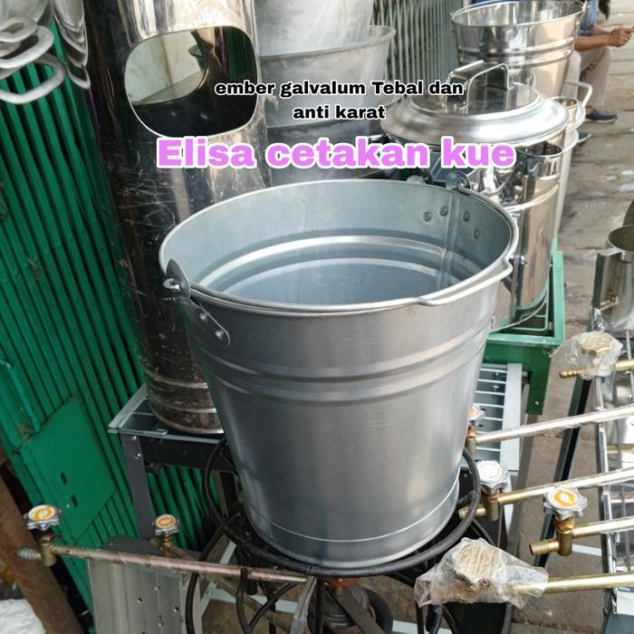 ember galvanis 10 liter / ember kaleng anti karat / pot kaleng tebal