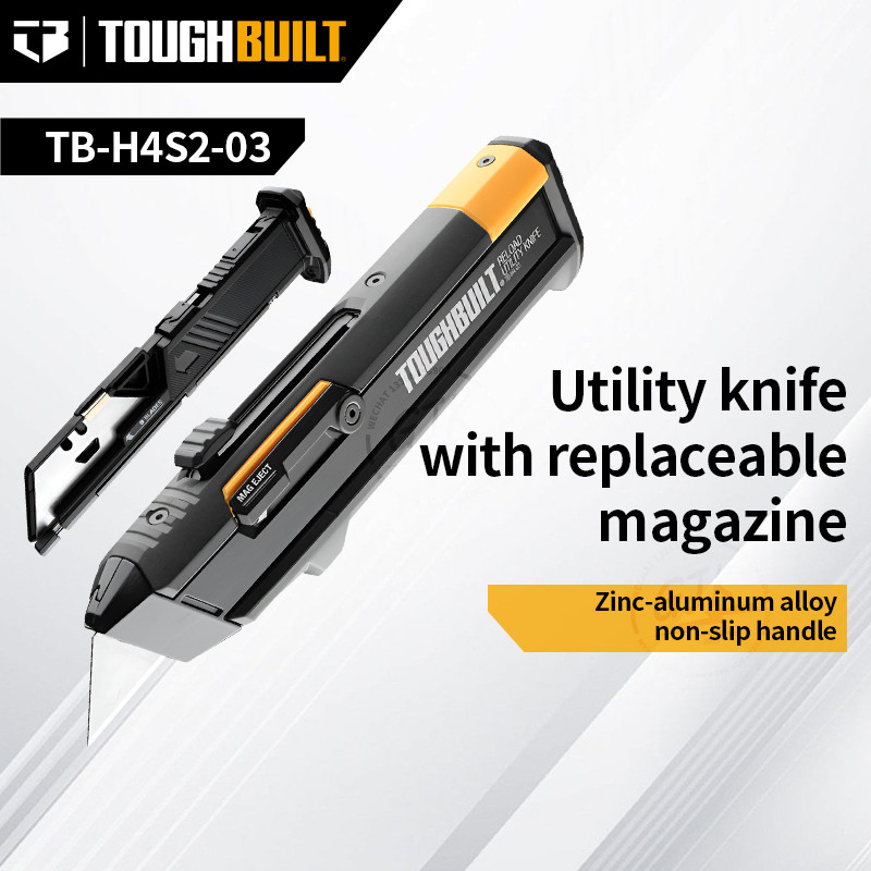 TOUGHBUILT  Reload Utility Knife Retractable - 2 Magazines (Mags) TB-H4S2-03