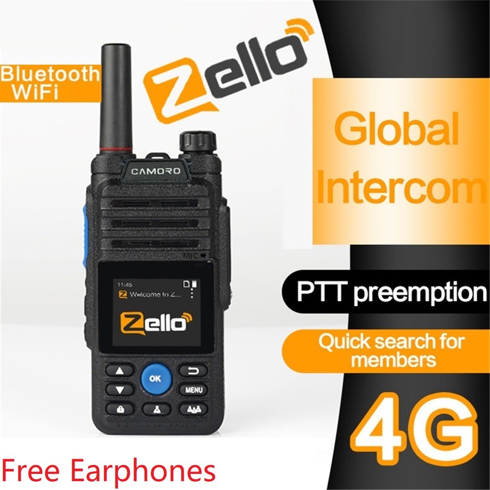 Free Earphones Zello Walkie Talkie 4G Realptt Radio Network Walkie