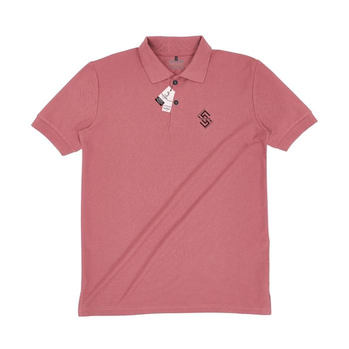 XPW4  Thad Grond - Polo T-Shirt Kerah Baju Polo Pria That Grond Logo Garis Garis Keren