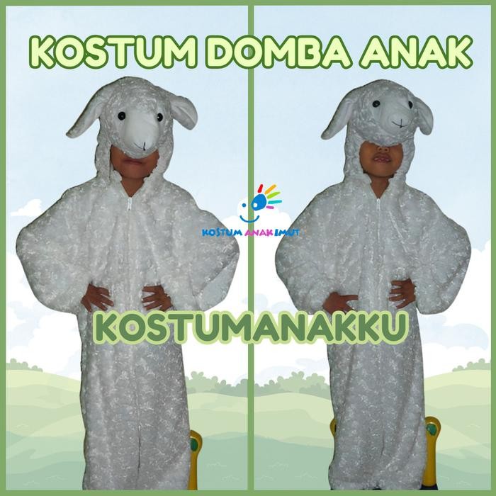 Sale [Kostumanakimut] Kostum Domba Anak-Kostum Domba Putih Anak-Kostum Domba Warna Putih Bahan